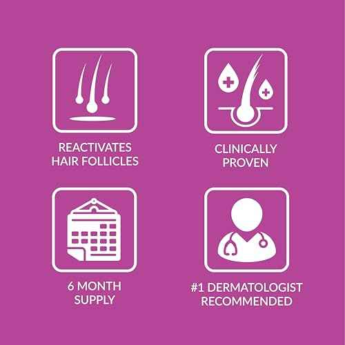 Minoxidil Topical Aerosol Foam, 5%, Hair Regrowth Treatment for Women, 2.11 oz Reactivates Hair Follicles to Stimulate Hair Regrowth - 6 Months Supply