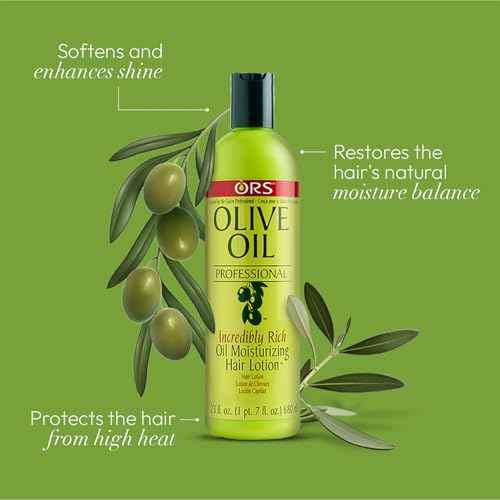 ORS Olive Oil Professional Incredibly Rich Oil Moisturizing Hair Lotion 23 Ounce (Pack of 3)