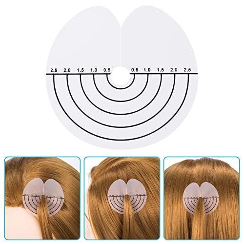 75pcs Round Hair Extension Spacer Template Protector with Scale, Single Hole Bonding Guards for Hair Extension, Transparent Heat Shield Spacer Tool for Wig Extension