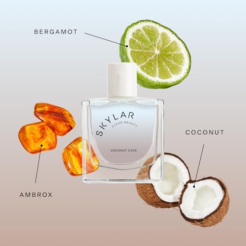 Skylar Coconut Cove Eau de Parfum - Hypoallergenic & Clean Perfume for Women & Men, Vegan & Safe for Sensitive Skin-Fruity Fresh Perfume with Notes of Bergamot, Coconut & Ambrox - 50mL /1.7 Fl oz