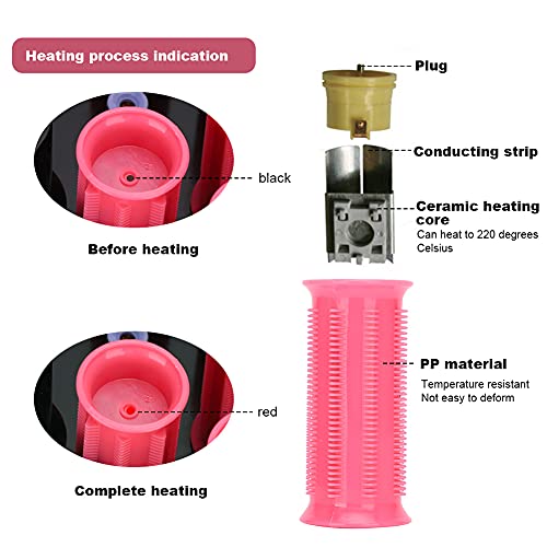 brush rollers for hair with picks electric women's roller hot curlers short set all one size medium Salon and Spa Equipment travel (29 * 20 * 18cm)