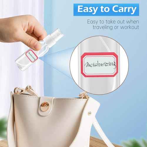 Spray Bottles, 2oz/50ml Clear Empty Fine Mist Plastic Mini Travel Bottle Set, Small Refillable Liquid Containers with 2pcs Funnels and 24pcs Labels (6 Pack)