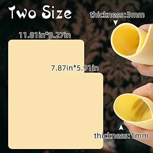5 Sheets Large Tattoo Practice Skin Double Sides Using Thickness 3mm Fake Skin Silicone Practice Skin for Beginners