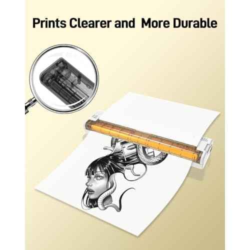 YILONG Tattoo Stencil Printer, Bluetooth Thermal Transfe Machine - Portable ATS886 Tattoo Printer Machine for Tattoo Artists & Beginners Tattoo Supplies,Compatible with Smartphone/Pc
