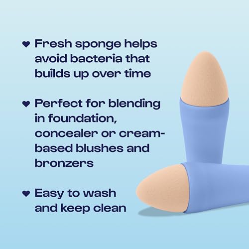 Alleyoop Multi-Tasker 4-in-1 Makeup Brush - All-in-One Multi-Tasking Blending Sponge Refill 2-Pack