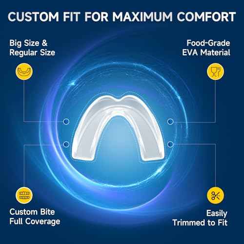 GBN Mouth Guard for Grinding Teeth at Night - Custom Fit Night Guards - Comfortable Mouth Guard for Sleeping, Nightguard, Mouthguard Includes 2 Sizes, 12 Cleaning Tablets