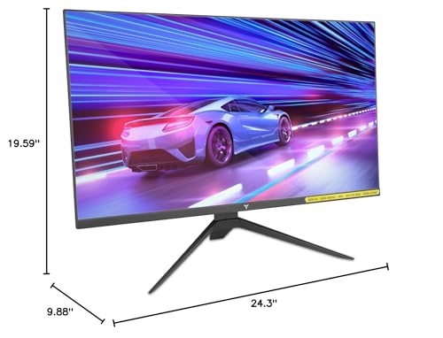 YEYIAN 27 inch 1440P QHD PC Gaming Fast IPS 2K Monitor | AMD FreeSync Premium 180Hz Refresh 1ms Response | 120% sRGB 178°Angel Tilted HDR 10 G-sync | 2 Display Port 1.4 & 2 HDMI 2.1 & Type A Input
