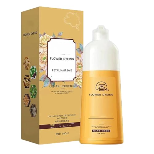 Eazyessential/Neeomall 2025 Japanese Petal Rose Hair Dye Shampoo, Long-Lasting & Natural Hair Color Shampoo, Plant Extracts Healthy Hair Dyeing, Nourishing Natural HairDye (Tea Brown)