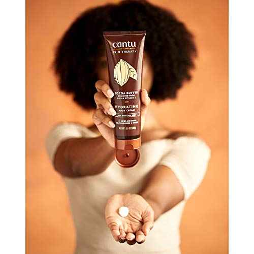 Cantu Therapy Cocoa Butter Hydrating Body Cream for very Dry Skin, 8.5 Oz