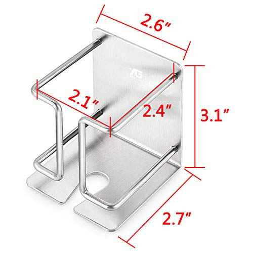 Linkidea Electric Razor Holder Wall Mount, Razor Hanger, Stainless Steel Electric Shaver Bathroom Holder Compatible with Philips Shaver 2400, Norelco Series 9, Series 7 (Silver)