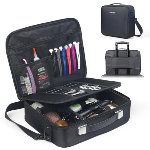 Luxtude Large Barber Case, Barber Bags for Clippers and Supplies, Travel Hair Clipper and Trimmer Case, Barbers Accessories for Wahl 5Star/Hatteker/Oneisal/Andis Grooming Kits, Christmas Gifts