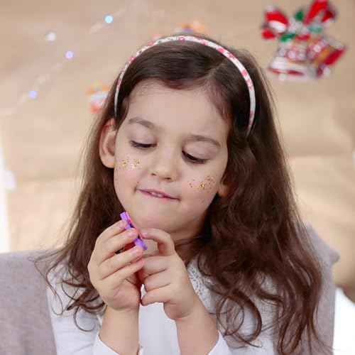 WOVOWOVO 10 Packs Headbands for Girls Thin Girl Headband Toddler Kids Baby Cute Hair Accessories Head Bands for Girls Hair Floral Cloth Fabric Coverd Hairband Birthday Gifts Party Favors