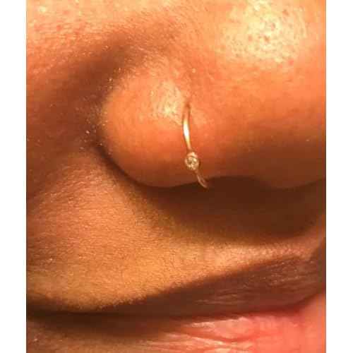 QWALIT 2pack Nose Ring Piercing Kit - Gold Nose Piercing Gun Kit