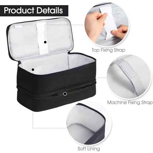 Double-Layer Carrying Case for Shark Flexstyle, Travel Case for Shark Flexstyle/FlexFusion, Portable Storage Organizer bag for Shark Flexstyle/Dyson Airwrap Styler and Attachments
