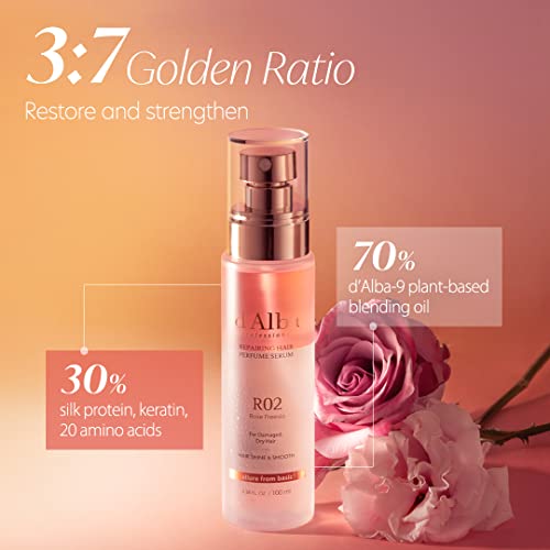 d'alba Piedmont Italian White Truffle Professional Repairing Hair Perfume Serum Fragrance (3.38 fl oz)