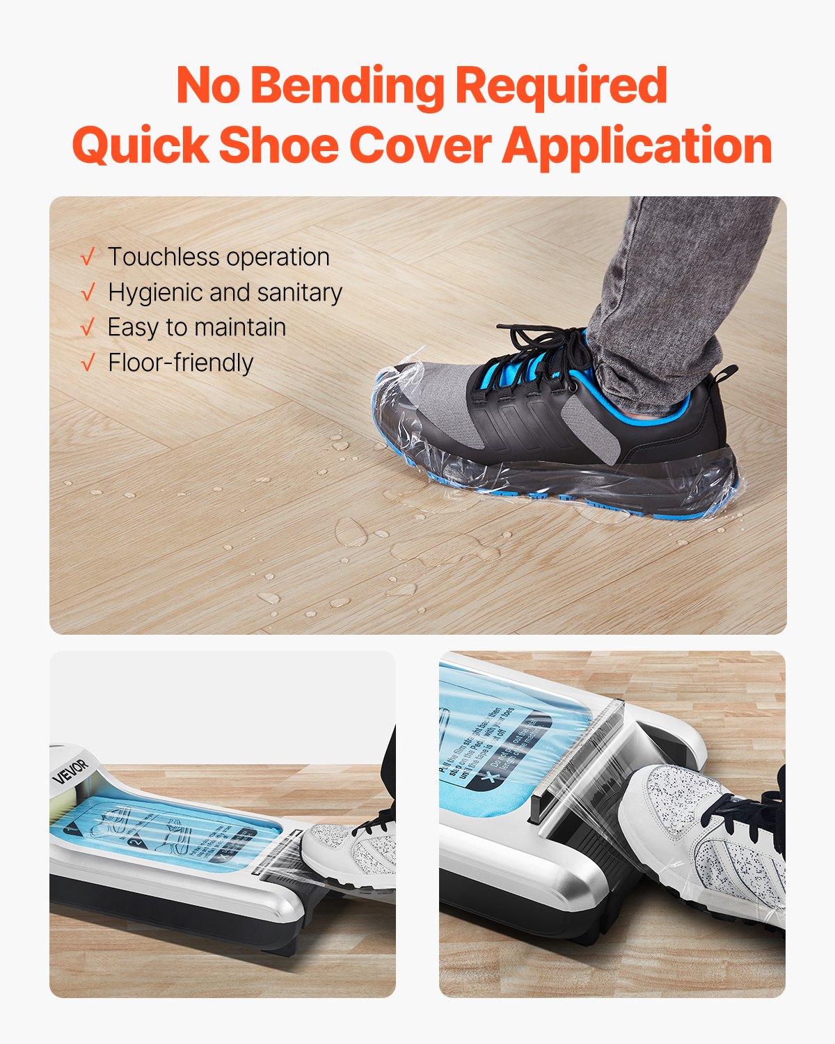 Automatic Shoe Cover Dispenser - Fits Up To US Men's Size 11
