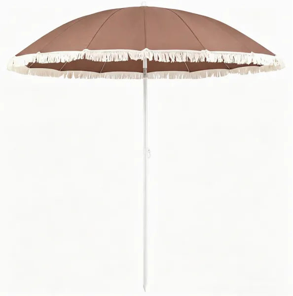 7 FT Boho Patio Umbrella with Adjustable Tilt & Fringe Tassel