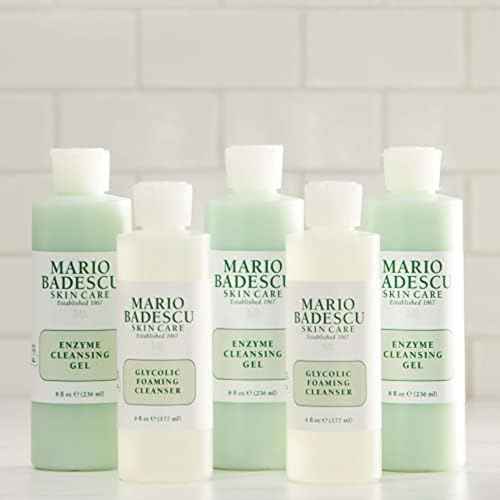 Mario Badescu Enzyme Cleansing Gel Face Wash, Oil-Free Facial Cleanser with Papaya Enzyme & Grapefruit Extract, Exfoliating Skin Care for All Skin Types, Removes Excess Oil & Impurities