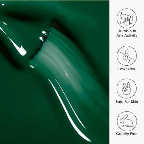 GELLEN Emerald Green Gel Nail Polish, Christmas 18ml Semi Sheer Dark Green Jelly Gel Polish, No Wipe Soak Off UV Gel for Nail Manicure DIY Art Salon Home, 0.61oz