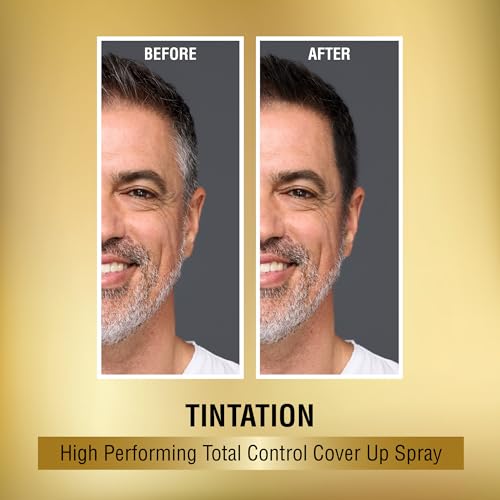 Red by Kiss Tintation Temporary Hair Color Spray, Instant Gray Root Touch Up Coverage, Water-Resistant & Smudge-Proof, Easy Wash Out, Barber & Hairline Touch-Up, Quick-Dry (Black, 2.82 oz)
