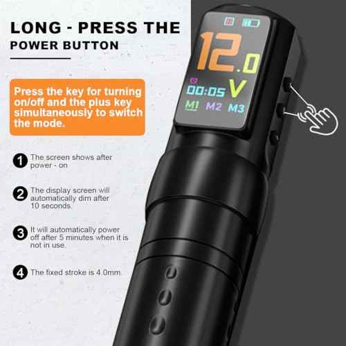 OZER Wireless Tattoo Pen Set 2000mAh Tattoo Gun Kit is Suitable for Professionals to Use It Contains 20 Tattoo Ink Cartridts 8 Colorants 1 Bottle of Black Ink and One Skin Care Practice Aaccessory
