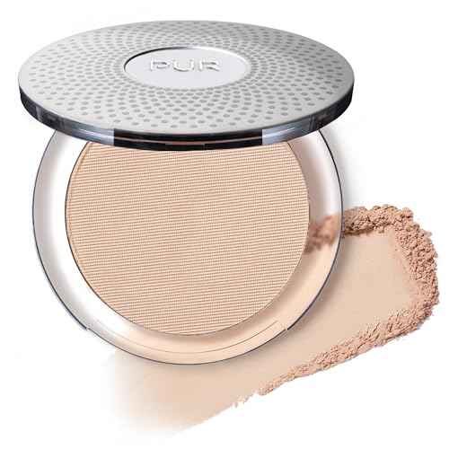 PUR Beauty 4-in-1 Pressed Mineral Makeup Powder Foundation with SPF 15 - Concealer & Finishing Compact Pressed Powder for Face - Buildable Medium to Full Coverage Foundation Powder