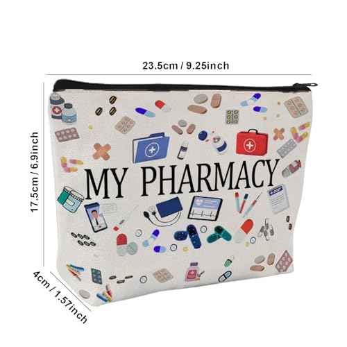 Medicine Storage Pouches, Makeup Bag for Travel - Zipper Cosmetic Storage Bag with Vibrant Designs, Multi-Use Functionality (Gift for Birthdays, Graduation, Christmas) (Style I)