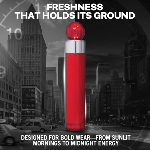 Perry Ellis 360¡Æ Red Eau De Toilette Spray for Men - Mens Cologne, Long Lasting Perfume, EDT, Fragrance with Notes of Clove, Cinnamon & Patchouli - 3.4 fl oz (100 mL)