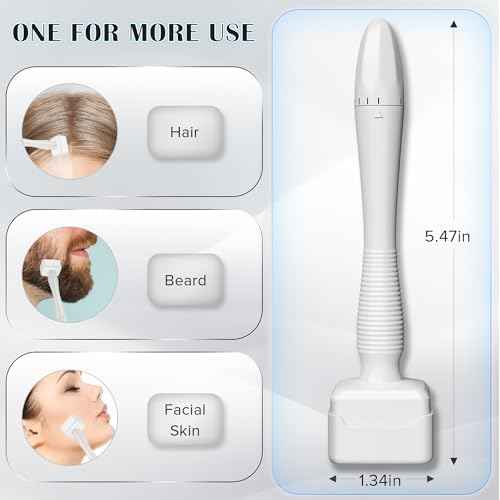 140 Titanium Microneedle Derma Roller,Microneedling Derma Stamp Pen 0.25mm,Derma Stamp for Men Women Home Use