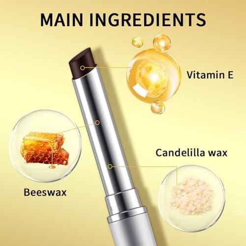 2PCS Honey Lipstick Tinted Lip Balm - Sheer Hydrating Lipstick for All Skin Tones - Moisturizing Lip Color, Nourishing Lip Balm with a Hint of Natural Black Cherry Tint (Black & Pink)