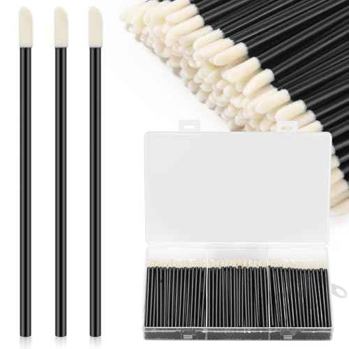 240 Pieces Disposable Lip Wands Lip Brushes,Lipstick Applicator Brushes Lip Gloss Wand,Soft Lint Free,Eyes & Lips Makeup Applicator Wands Tools£¨BLACK£©