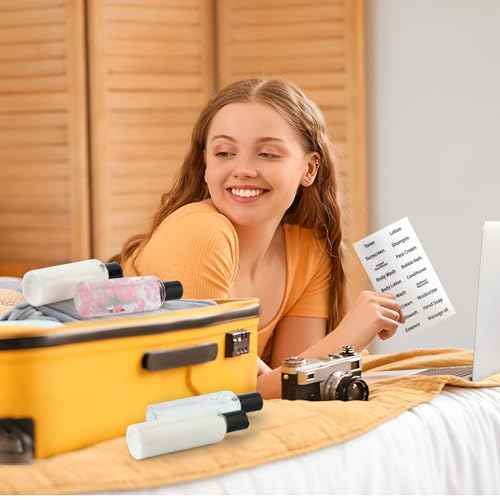 TUZAZO 10 Pack 3.4 oz Clear Travel Bottles for Toiletries TSA Approved Leakproof Travel Size Containers Empty Small Plastic Shampoo Lotion Bottles with Labels