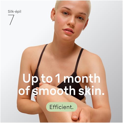 Braun Epilator Silk-?pil 7, Hair Removal Device, Women Shaver & Trimmer, Wet and Dry, Wide Head, Includes Shaver Head and Trimmer Comb, SE7-041, Silver, Holiday Gifts for Women