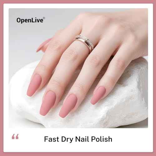 16.5ml Dusty Rose Nail Polish Large Volume Quick Drying Light Pink Nail Polish, Fast Drying and Long Lasting Color Nail Art DIY Home Manicure Gift for Women
