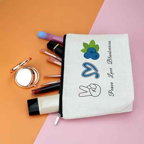 Blueberry Makeup Bag Blueberry Lover Gift for Women Blueberries Cosmetic Bag Birthday Gift for Mom Fruits Lover Gift Friendship Gift for Friends Christmas Gift for Her