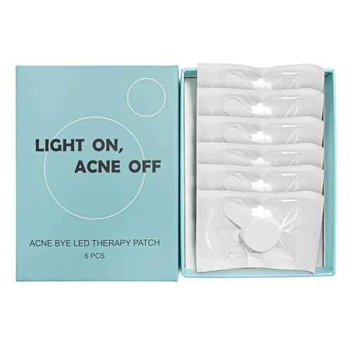 Elitzia Red Light Therapy Electronic Patch 6-Pack Reusable Hydrocolloid Patch Reduce Blemish Unclog Pores Skin Care for Sensitive Skin Home Use ETEAP6