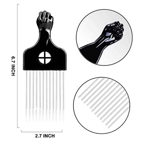 3Pcs Hair Styling Set for All - Curl Brush, Twist Sponge for Textured Hair with Metal Pick