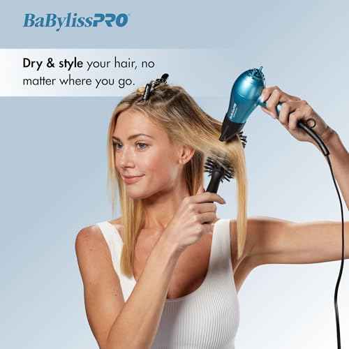 Nano Titanium Travel Hair Dryer, 1000 Watt Professional Blow Dryer with Concentrator Nozzle, Foldable Handle, Dual Voltage