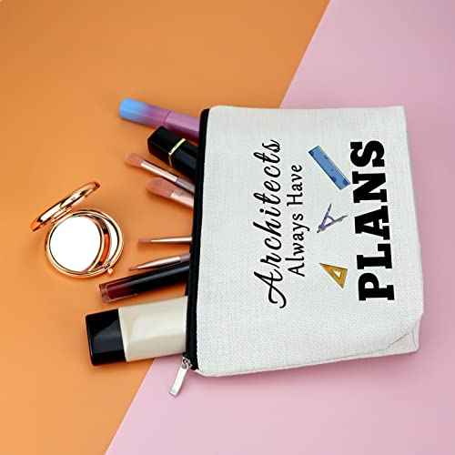 Architect Gift Graduation Gift for Women Architect Teacher Women Makeup Bag Architecture Engineer Gift Birthday New Year Eve Gift for Architect Mentor Instructor Teacher's Day Gift Travel Pouch