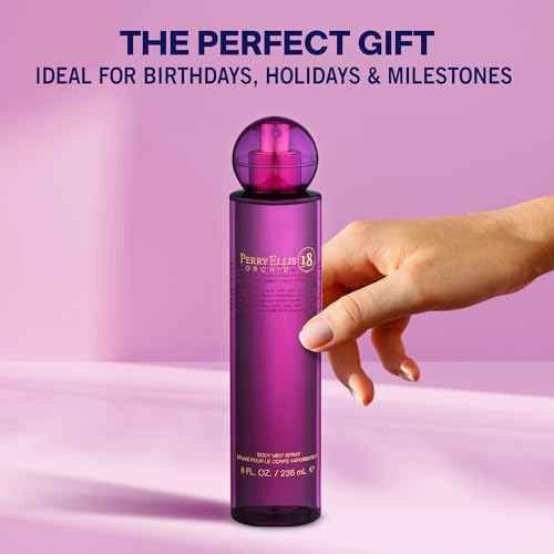 Perry Ellis 18 Orchid Body Spray for Women - Floral & Vanilla Body Mist, Perfumes for Women, Long Lasting Fragrance, EDT, Eau De Parfum with Fresh Scent - 8 fl oz (200 mL)