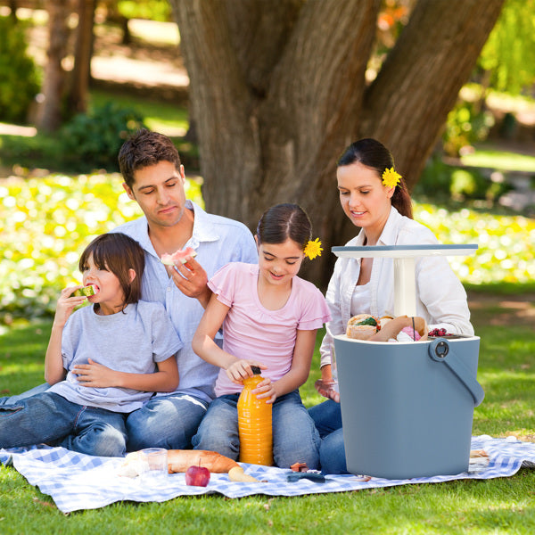 4 Gallon Portable Outdoor Cooler Table with Lid & Bottle Opener