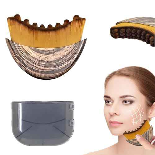 ANGEO Lymphatic Contour Face Brush ? Soft Bristle Lymphatic Drainage Massager, Facial Sculpting Tool for Chin & Jawline, Gentle Lymphatic Face Brush for Daily Skincare & Spa Treatments