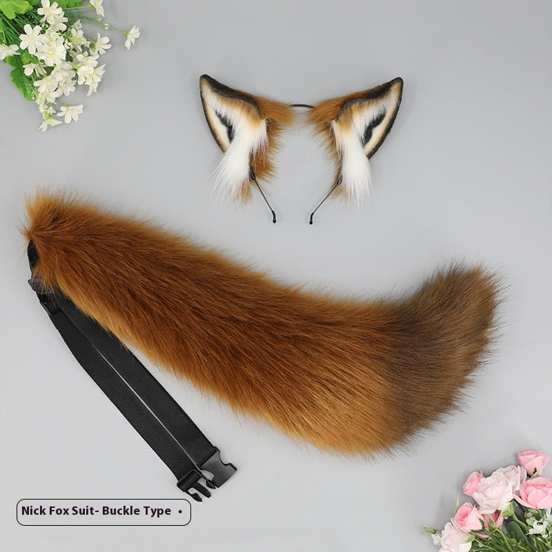Simulation Animal Ears Plush Headband Hair Accessories for Cosplay and Parties