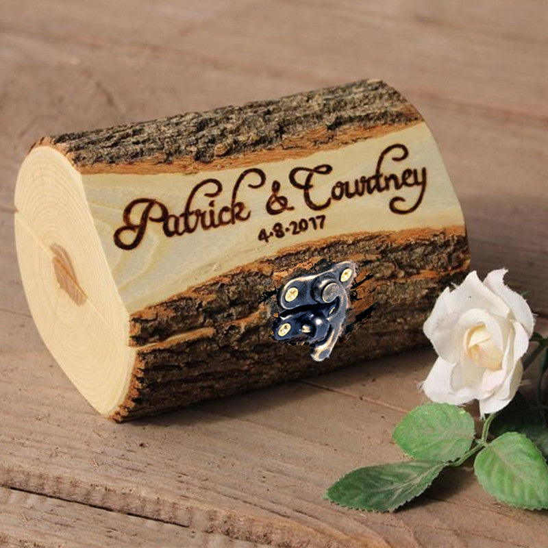 Creative Custom Lettering Ring Storage Box - Wooden Jewelry Organizer for Home