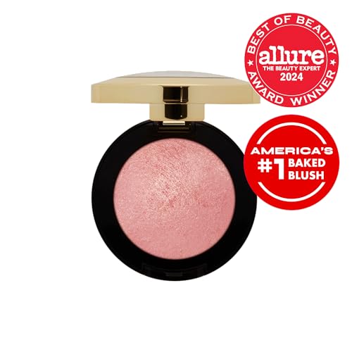 Milani Baked Blush, Powder Blush for Cheeks, Cruelty Free Makeup - Shape, Contour & Highlight Face for a Shimmery or Matte Finish -Dolce Pink