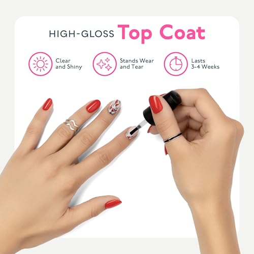 SUNUV Gel Nail Polish Kit with UV Light, Gel Polish Nail Kit Base and Glossy Top Coat Set 12 Colors Manicure Tools Gift for Woman