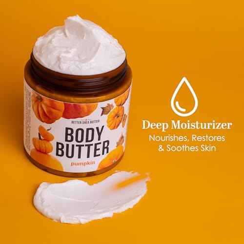 Pumpkin Body Butter with Organic Shea Butter | Pumpkin Spice Lotion for Women | Non Greasy Body Cream | Fall Body Care Favorite with Pumpkin Spice Scent