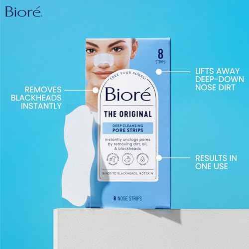 Bior? Original Blackhead Remover Strips, Deep Cleansing Nose Strips With Instant Pore Unclogging, Features C-Bond Technology, Oil-Free, Non-Comedogenic Use, 14 Count