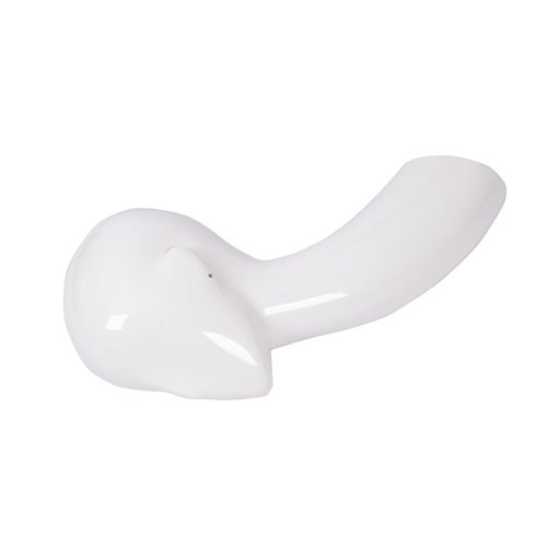 White Glossy Wall Mounted Mannequin Head Lightweight Fiberglass Wall Display for Wigs Glasses Earrings Space Saving Design Ideal for Salons Retail Shops Home Décor and Fashion Styling