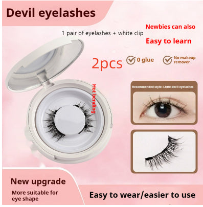 Magnetic False Eyelashes - Natural Mink Lash Set with Applicator Tool
